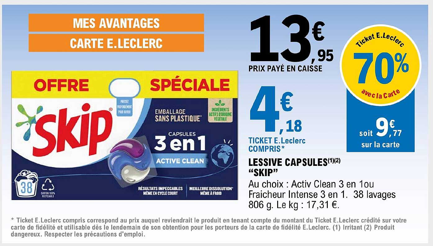 Lessive Capsules "skip"