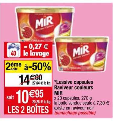 lessive capsules raviveur couleurs mir