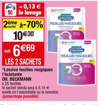 lessive feuilles magiques l'éclatante "dr. beckmann