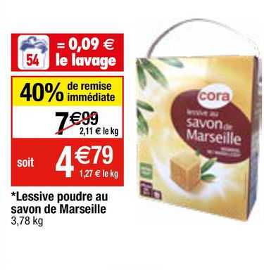 Lessive Poudre Au Savon De Marseille Cora