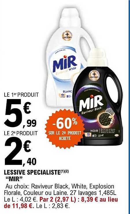 Lessive Spécialiste "mir"