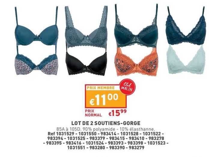 lot de 2 soutiens-gorge