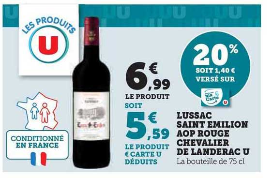 lussac saint émilion aop rouge chevalier de landerac u