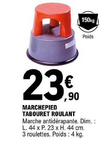 Marchepied Tabouret Roulant