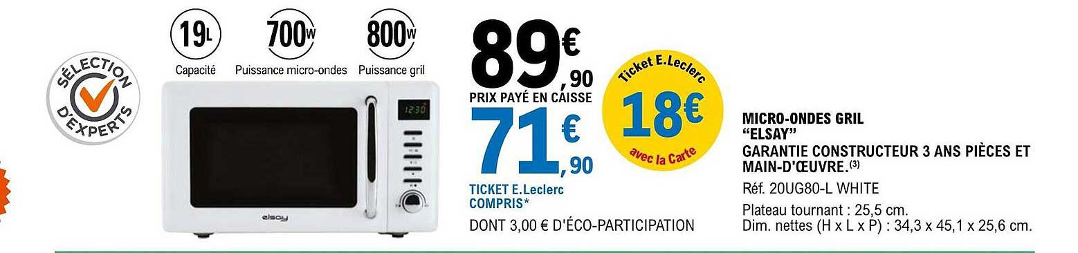 micro-ondes gril "elsay"