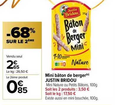 mini bâton de berger justin bridou