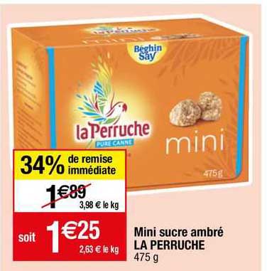 mini sucre ambré la perruche