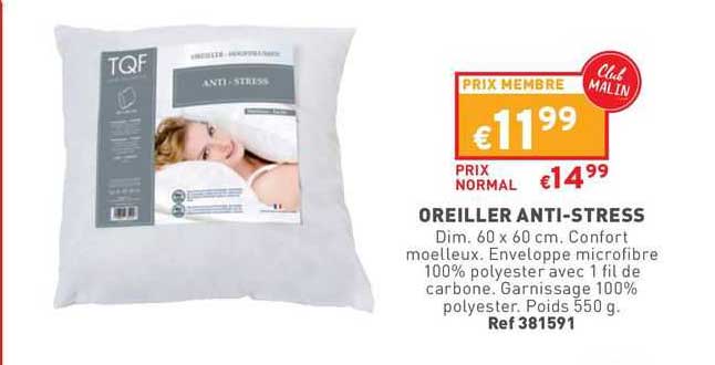 oreiller anti-stress