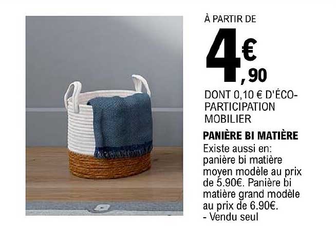 panière bi matière