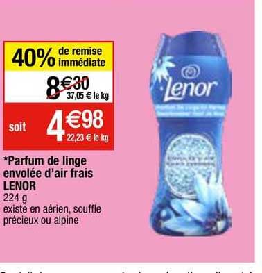 parfum de linge envolée d'air frais lenor