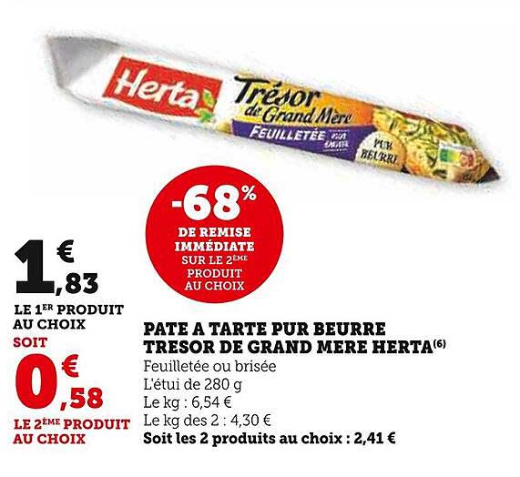 pâte à tarte pur beurre trésor de grand mère herta