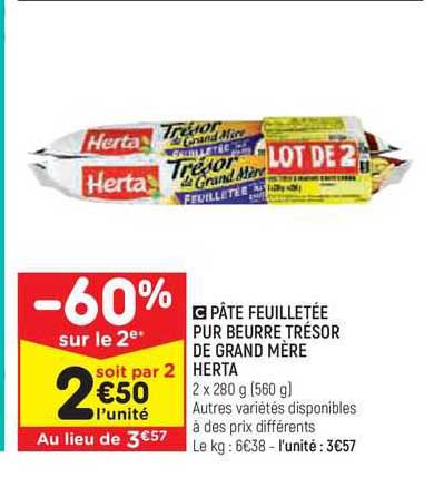 pâte feuilletée pur beurre trésor de grand mère herta