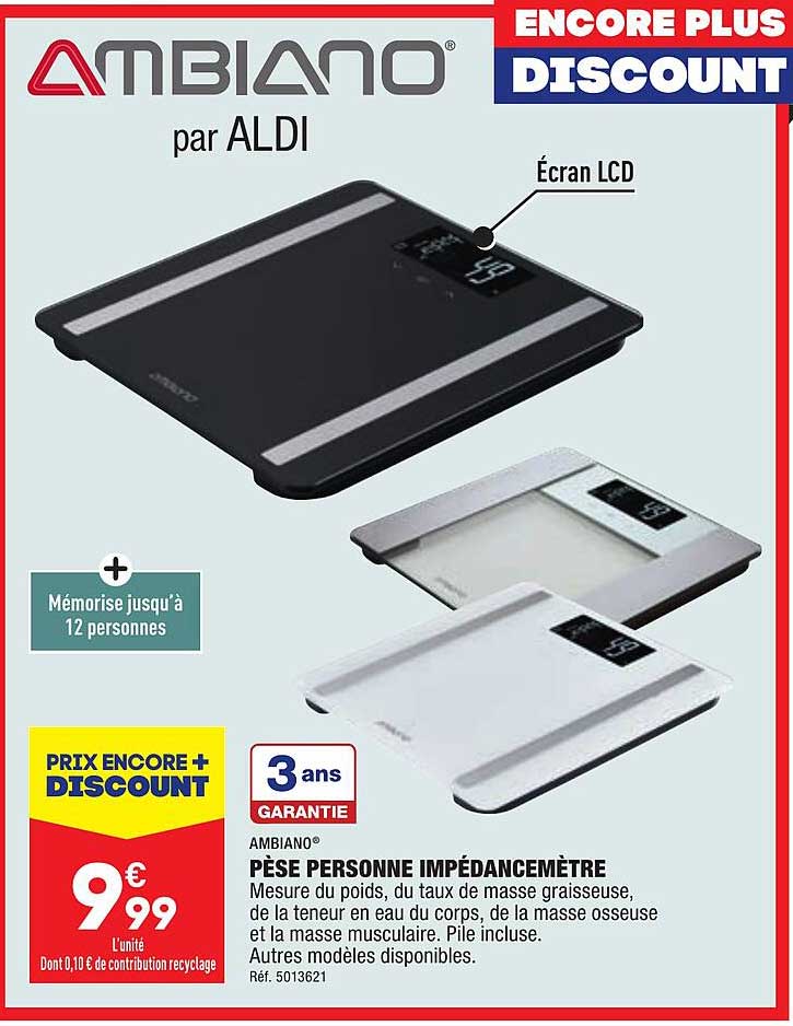 pèse personne impédancemètre ambiano