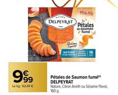 Pétales De Saumon Fumé Delpeyrat