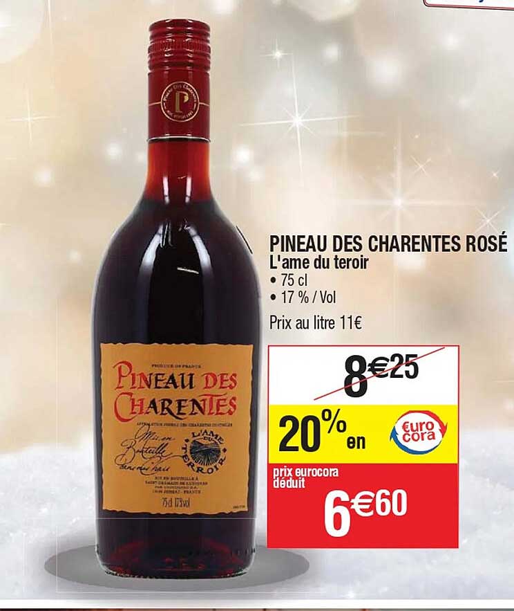 pineau des charentes rosé l'ame du teroir
