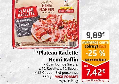 plateau raclette henri raffin