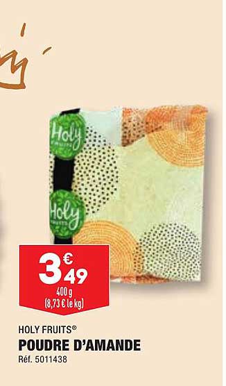 poudre d'amande holy fruits
