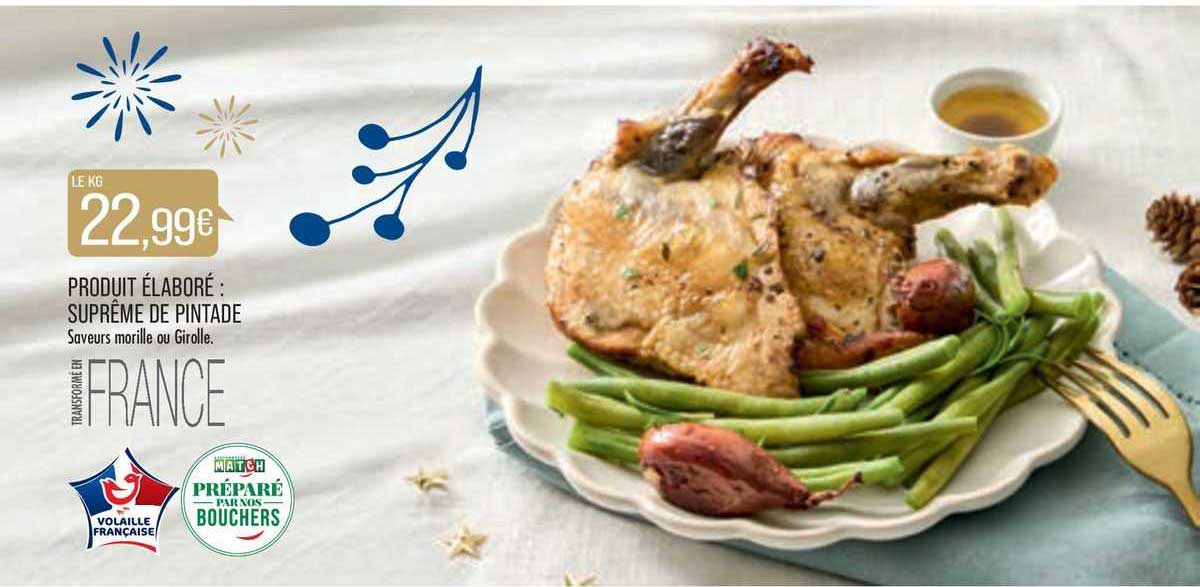 produit élaboré: suprême de pintade