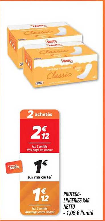 protège-lingeries x45 netto