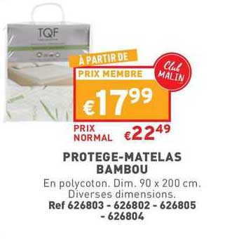 protège-matelas bambou