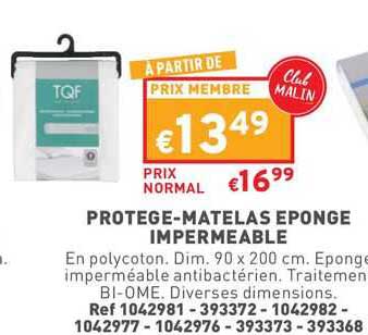protège-matelas éponge impermeable