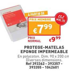 protège-matelas éponge impermeable
