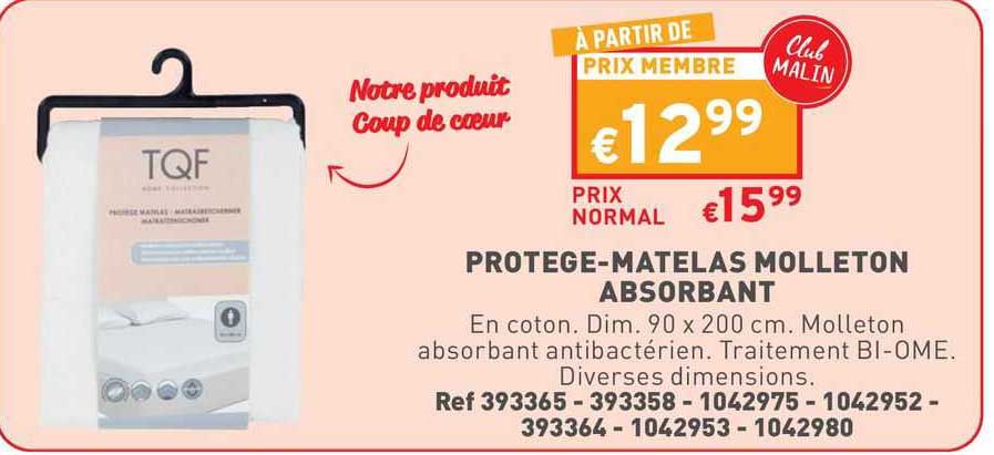 protège-matelas molleton absorbant