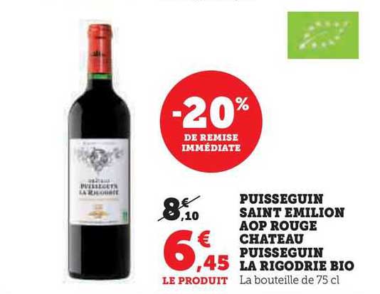 puisseguin saint émilion aop rouge château puisseguin la rigodrie bio