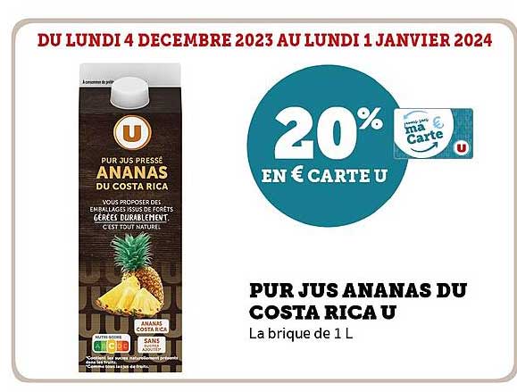 pur jus ananas du costa rica u