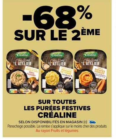 purées festives créaline
