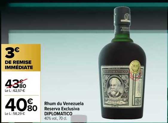 rhum du venezuela réserva exclusiva diplomatico
