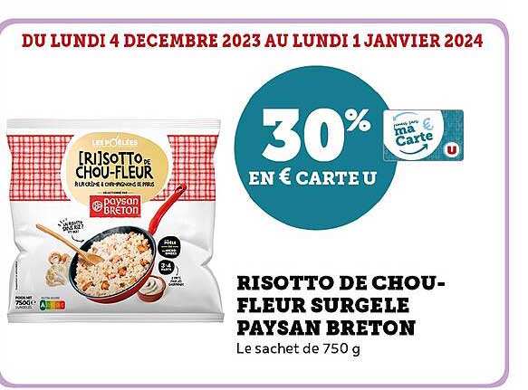 risotto de chou-fleur surgelé paysan breton