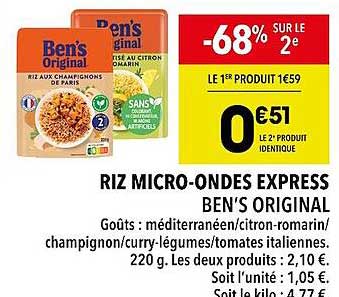 Riz Micro-ondes Express Ben's Original