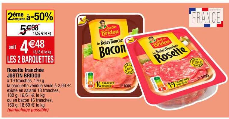 rosette tranchée justin bridou