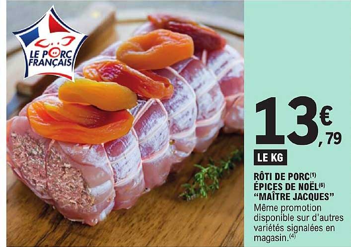 rôti de porc épices de noël "maître jacques"