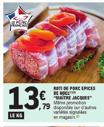 rôti de porc épices de noël "maître jacques"