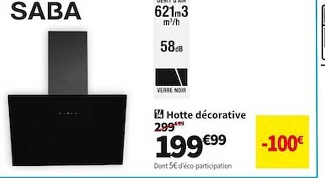 saba hotte décorative