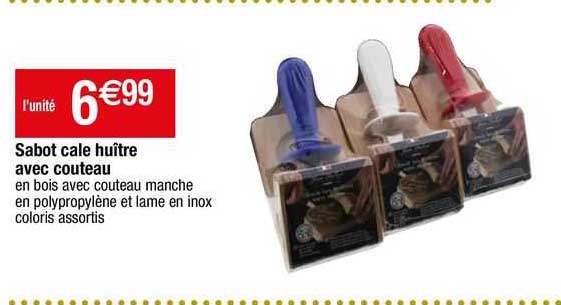sabot cale huître avec couteau