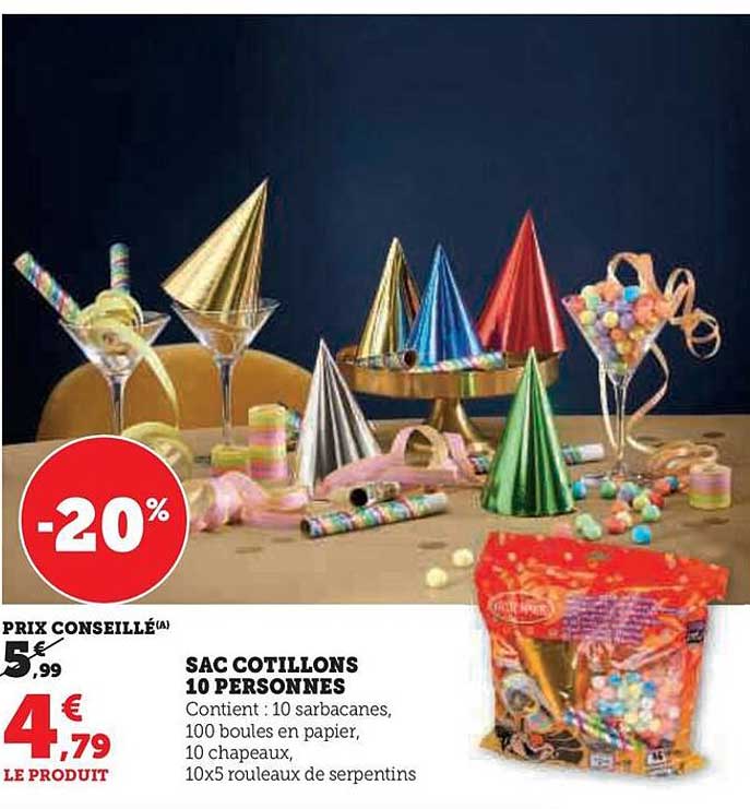 Sac Cotillons 10 Personnes