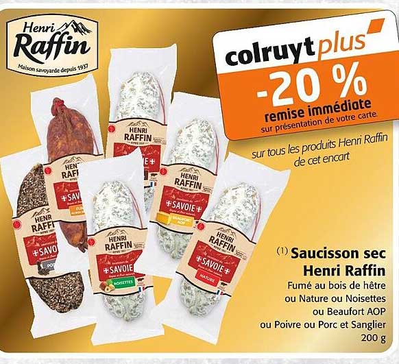 saucisson sec henri raffin