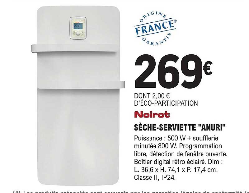 sèche-serviette "anuri" noirot