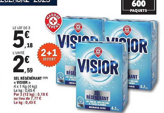 sel régénérant «visior»