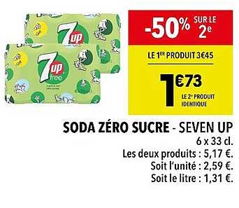 soda zéro sucre - seven up
