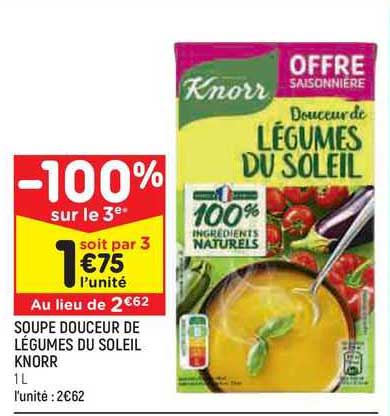 Soupe Douceur De Légumes Du Soleil Knorr