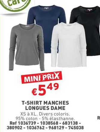 t-shirt manches longues dame