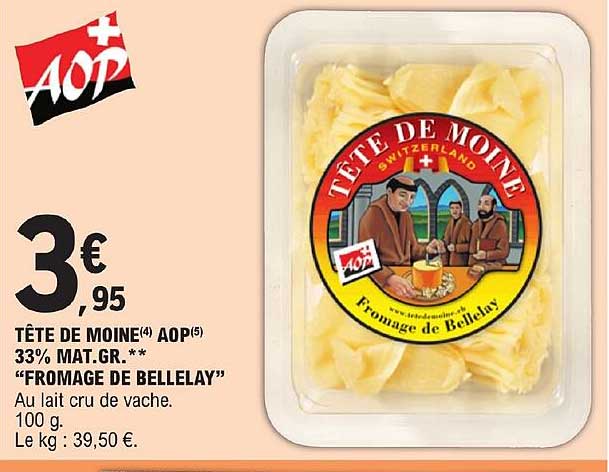 tête de moine aop 33% mat.gr. "fromage de bellelay"