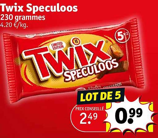 twix spéculoos 230 grammes
