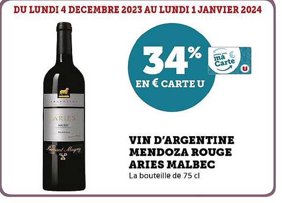 vin d'argentine mendoza rouge aries malbec