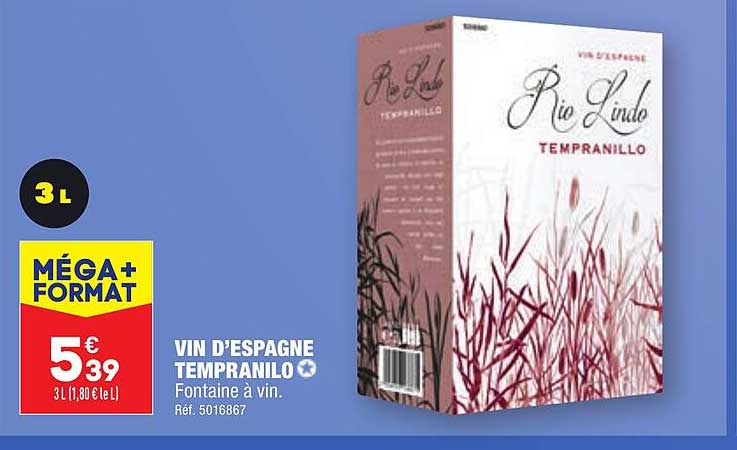 vin d'espagne tempranilo