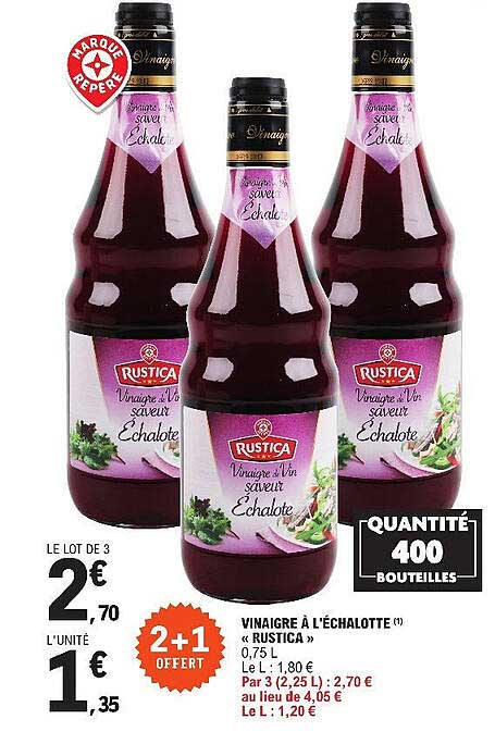 vinaigre à l'échalotte «rustica»